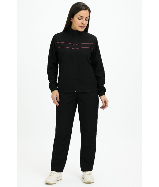 Conjunto Agasalho Feminino Tactel com Elastano Butu Biru Preto Bordô